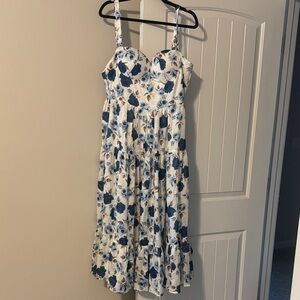 Spring/Summer  Blue and White Floral Dress
